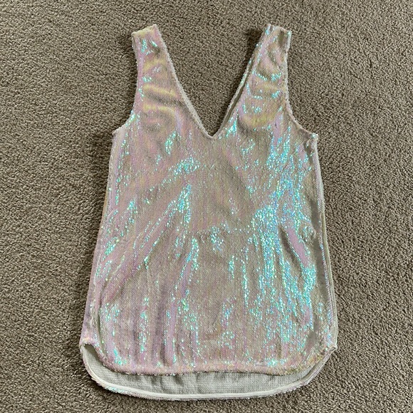 Intimately Free People Iridescent Pink White Sequin Dress - Picture 8 of 11